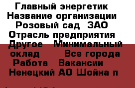 Главный энергетик › Название организации ­ Розовый сад, ЗАО › Отрасль предприятия ­ Другое › Минимальный оклад ­ 1 - Все города Работа » Вакансии   . Ненецкий АО,Шойна п.